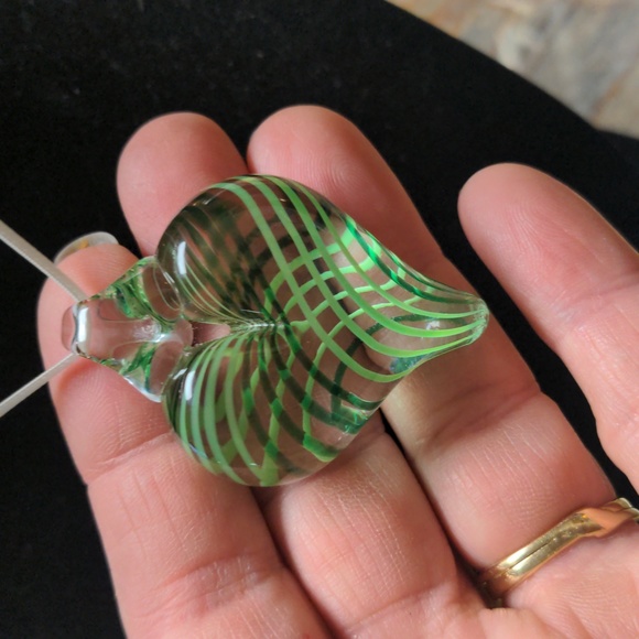 Jewelry Hand Blown Glass Art Heart Necklace Pendant Poshmark